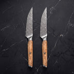 Tomoe 2-Piece Steak Knife Set, Olivewood