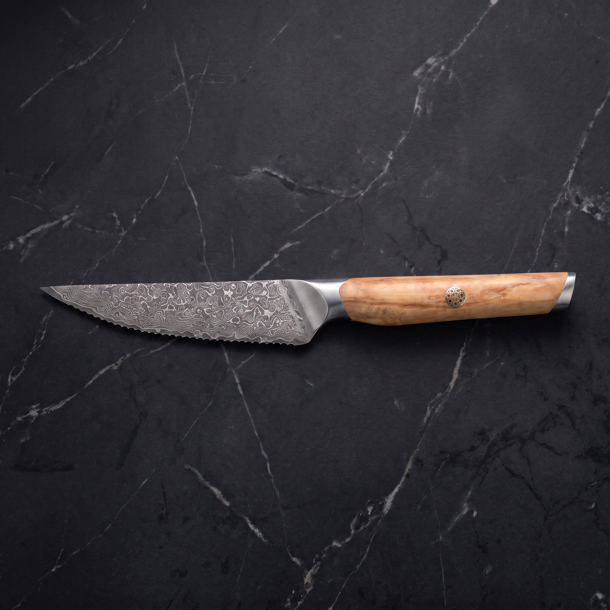Tomoe Steak Knife, Olivewood