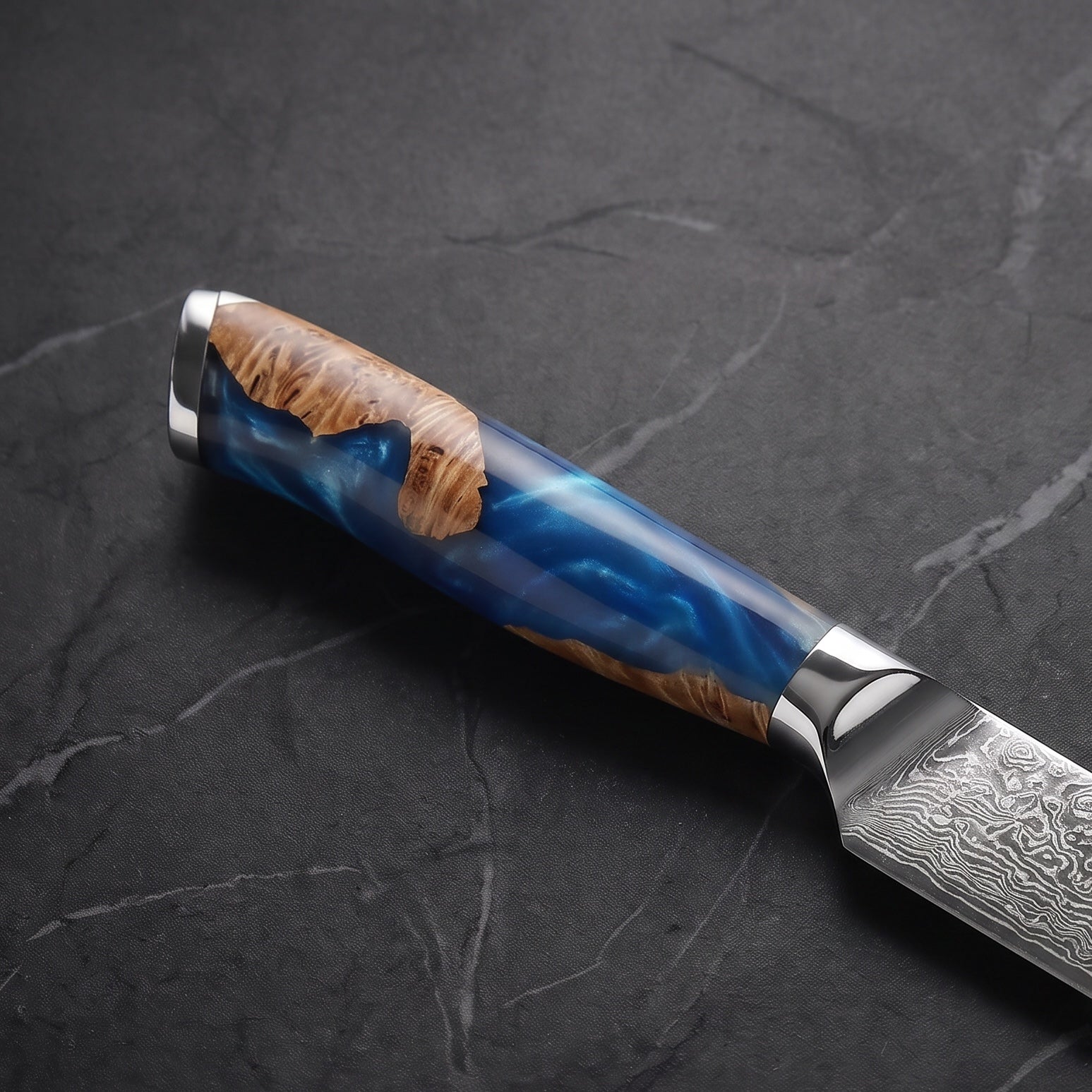 Utsuroi Steak Knife, Teal Burl