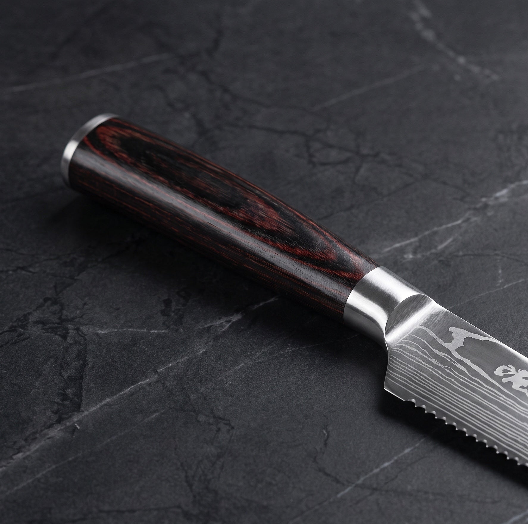 Homura Steak Knife, Crimson Pakkawood