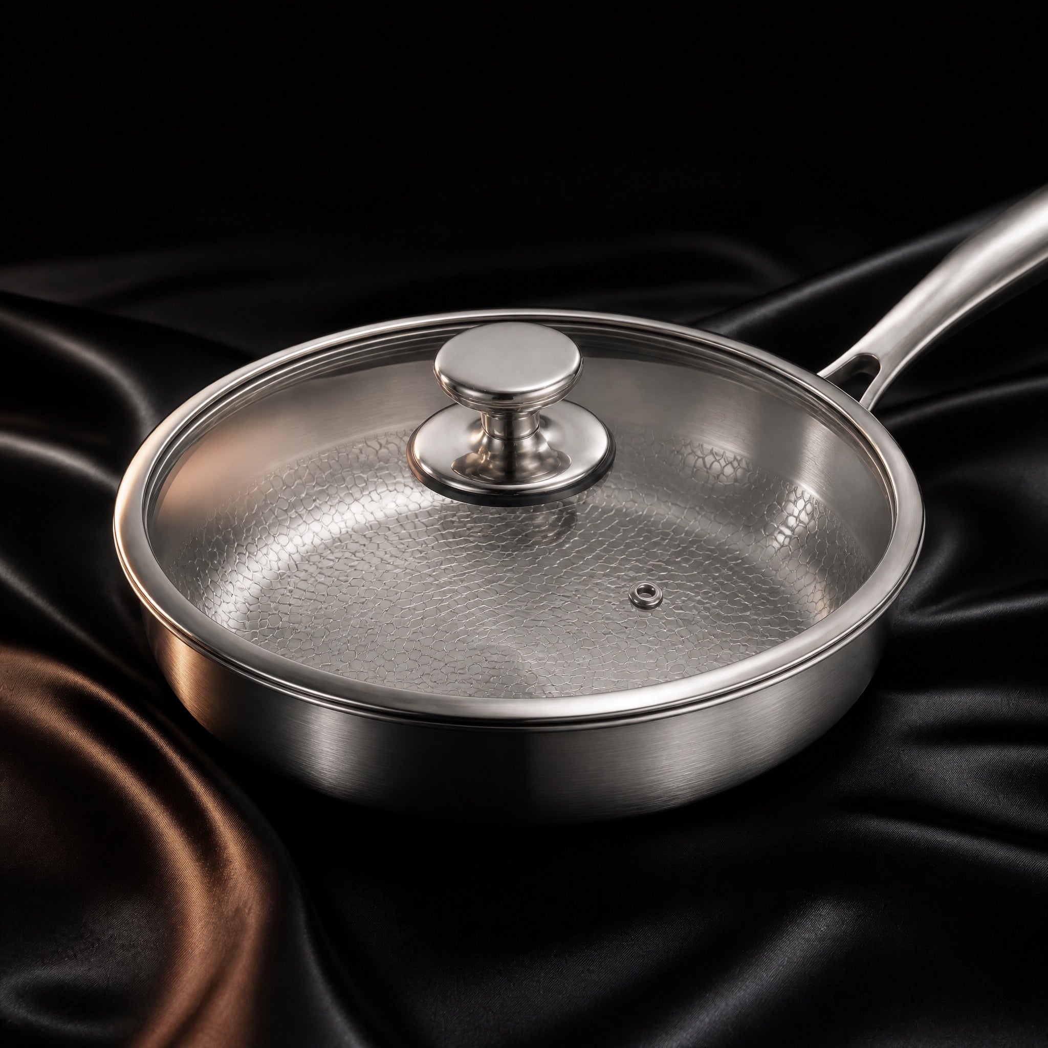 Hand-Hammered Titanium Pan
