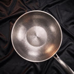 Hand-Hammered Titanium Wok Pan with Flat Base