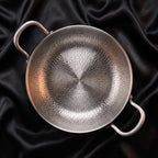 Hand-Hammered Deep Titanium Pot