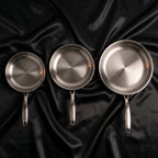 Hand-Hammered Titanium Pan - 3-piece set