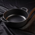 Enameled Cast Iron Casserole Pan with Glass Lid