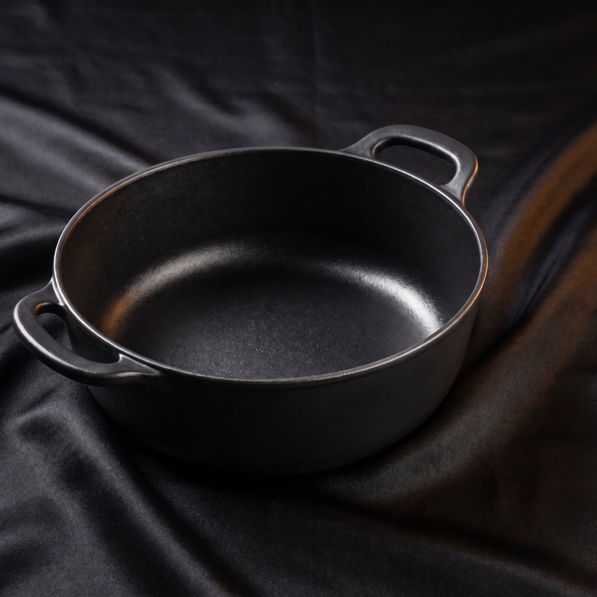 Enameled Cast Iron Casserole Pan with Glass Lid