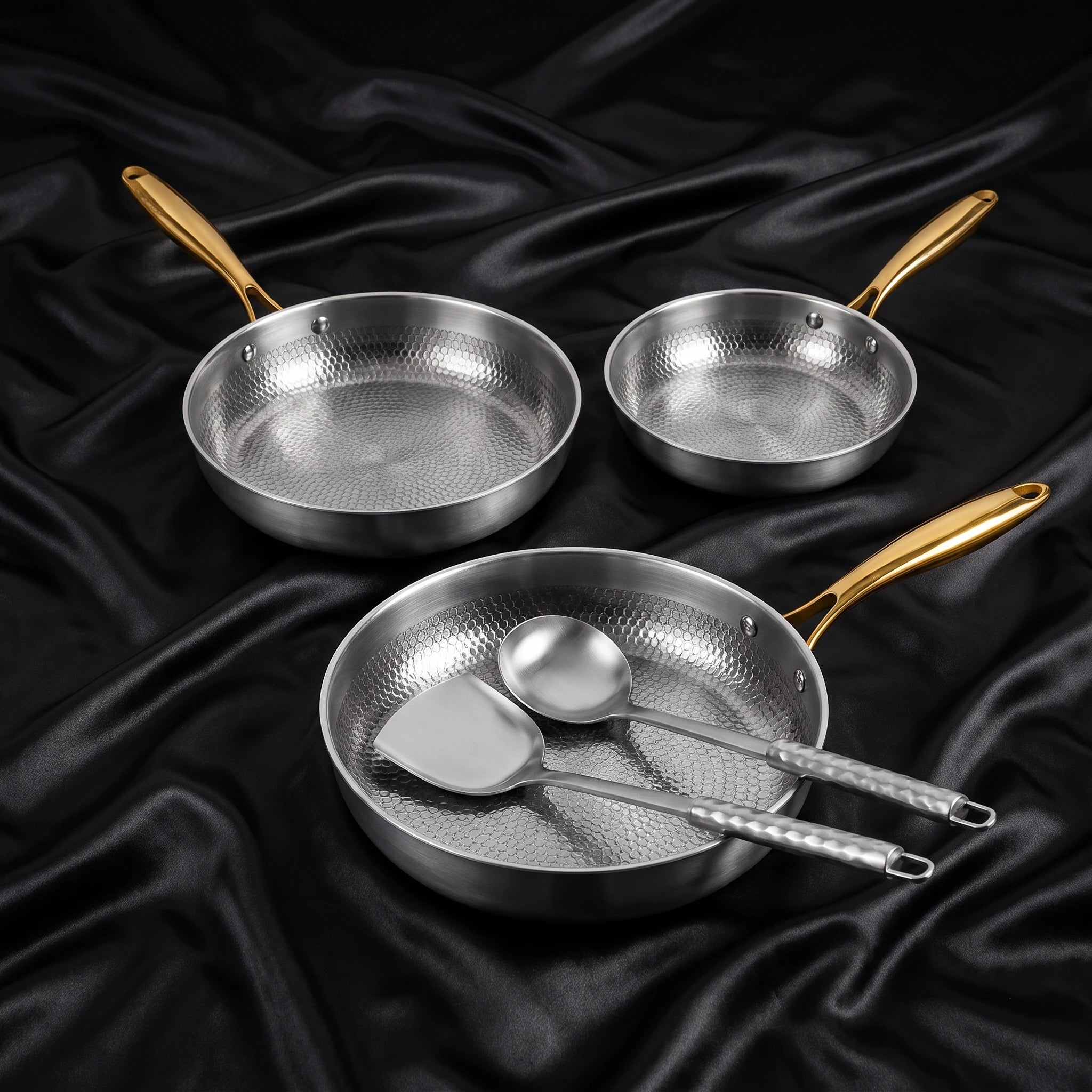 Signature Titanium Hammered Pro Cookware Set