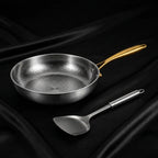 Pure Safe Titanium Hammered Pan with Utensil