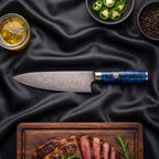 Japanese Hammered Damascus Chef Knife – 7.9 inch (20 cm)
