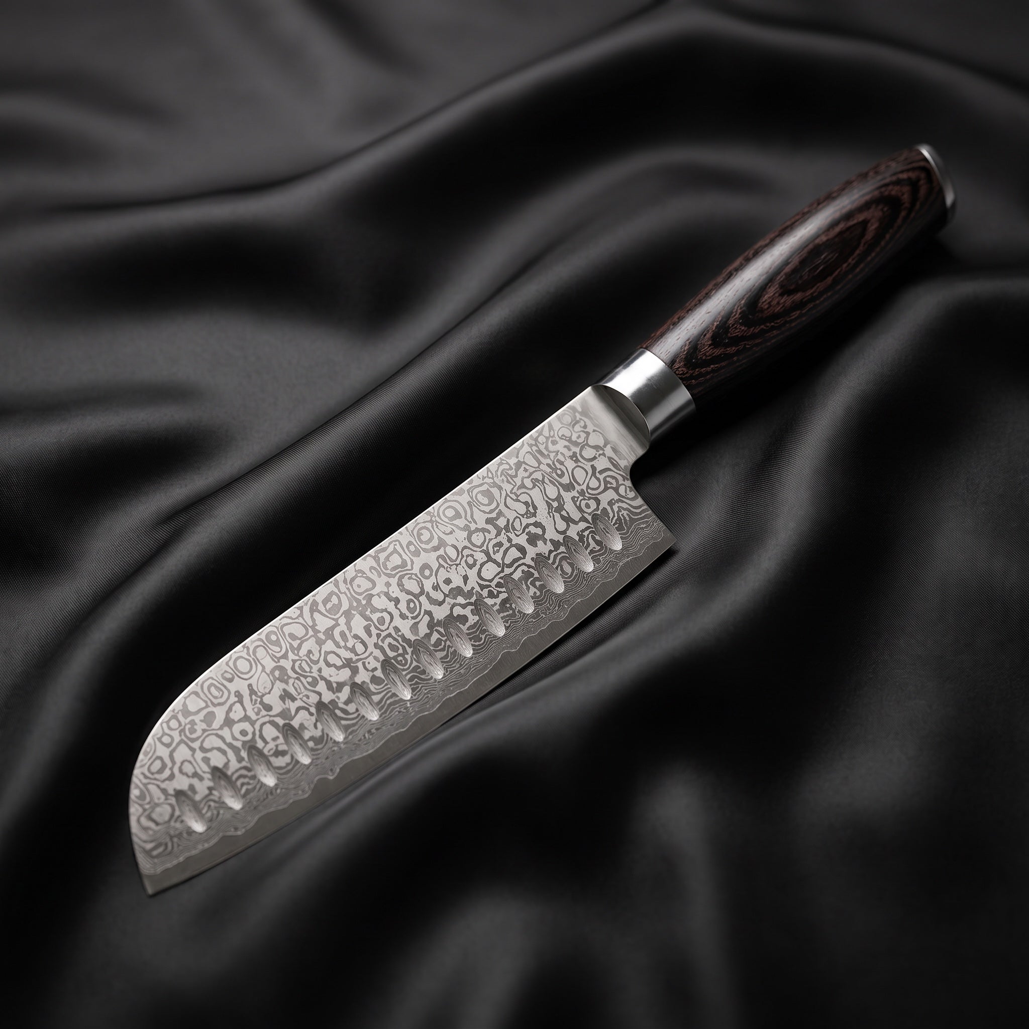 SakuraEdge Japanese Santoku Knife -7.1 inch (18 cm)
