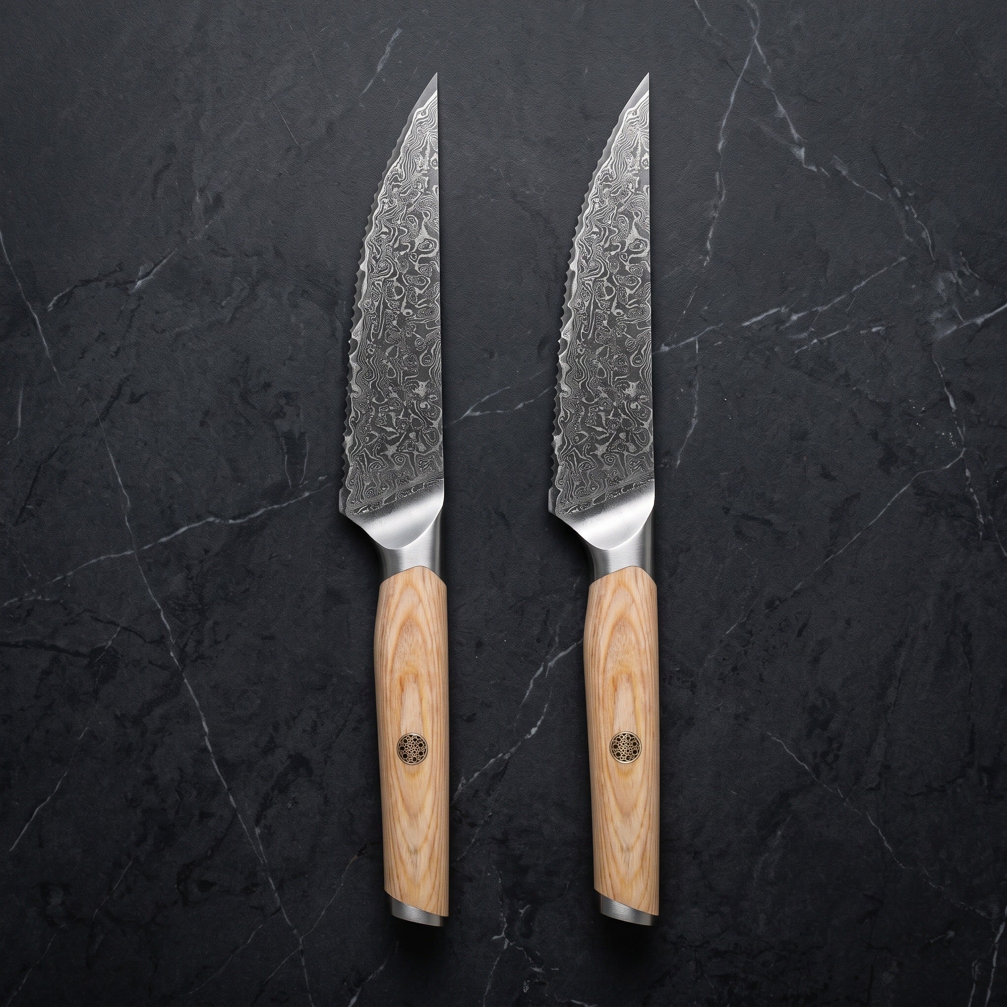 Tomoe 2-Piece Steak Knife Set, Pale Ash