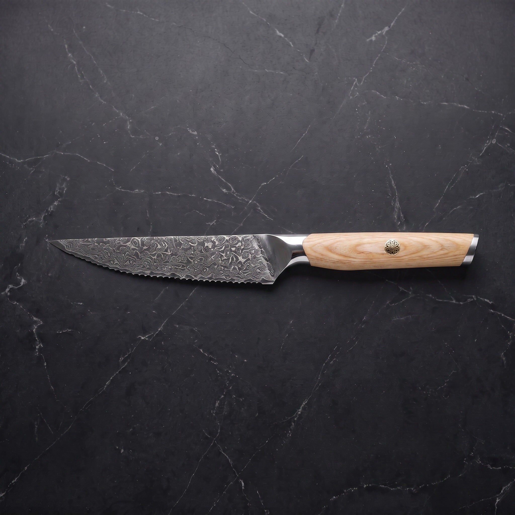 Tomoe Steak Knife, Pale Ash