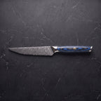 Tomoe Steak Knife, Blue Pakkawood