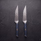 Tomoe 2-Piece Steak Knife Set, Blue Pakkawood