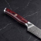 Tomoe 4-Piece Steak Knife Set, Maroon Pakkawood