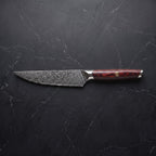Tomoe Steak Knife, Maroon Pakkawood