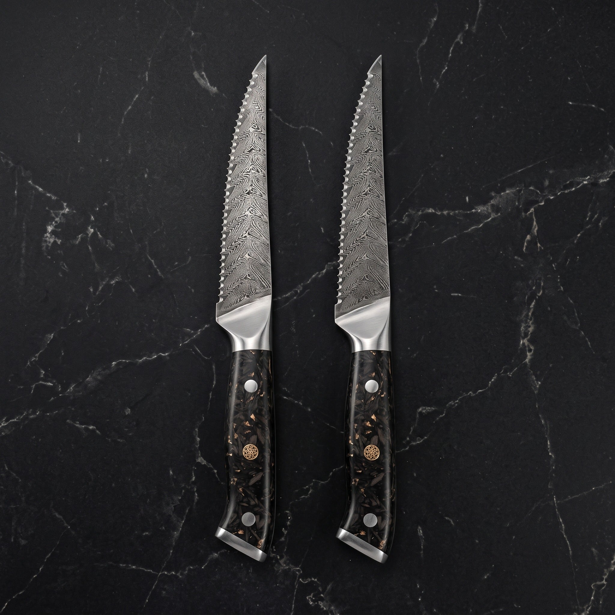 Hane 2-Piece Steak Knife Set, Carbon Fibre