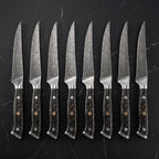 Hane 8-Piece Steak Knife Set, Carbon Fibre