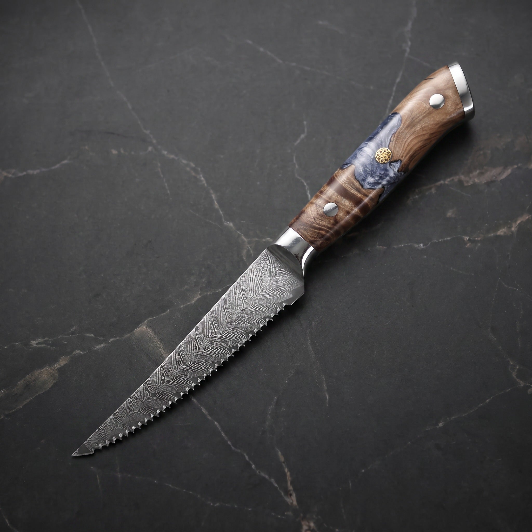 Hane Steak Knife, Ash Burl