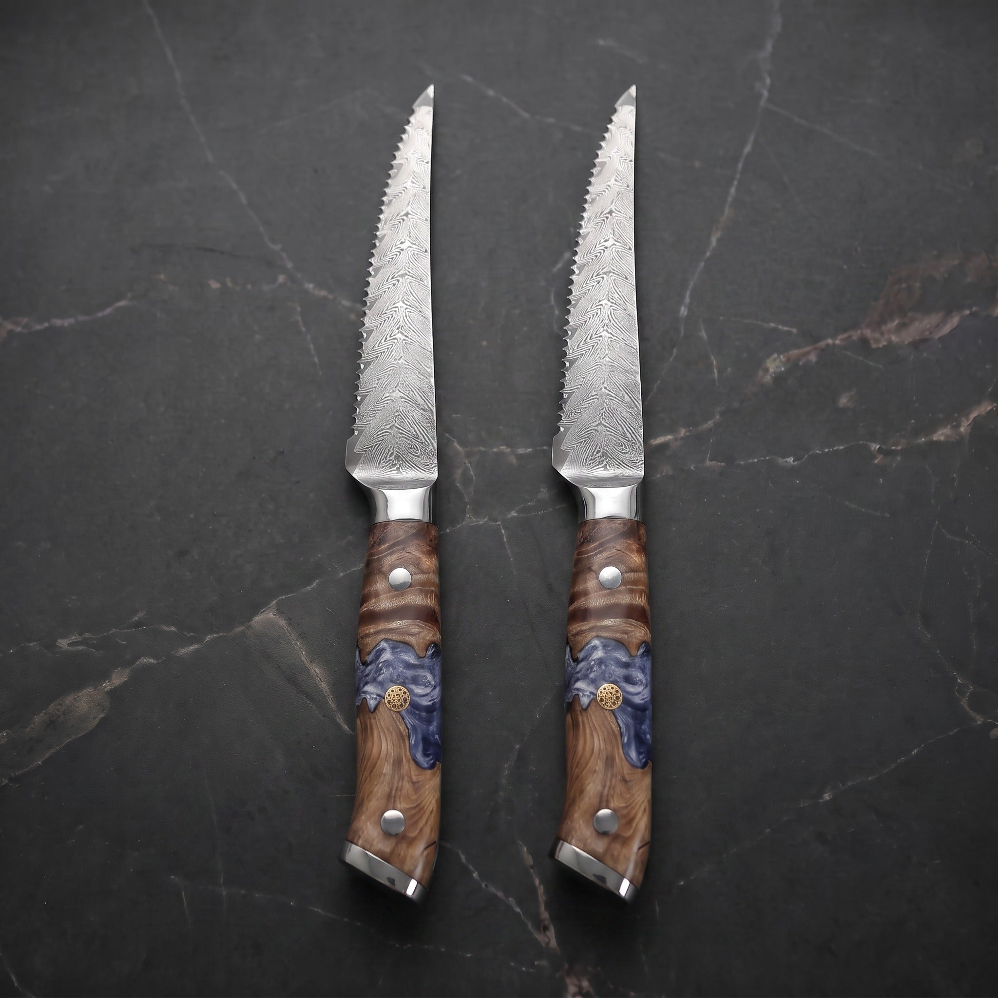 Hane 2-Piece Steak Knife Set, Ash Burl