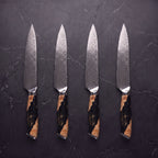 Utsuroi 4-Piece Steak Knife Set, Black Burl