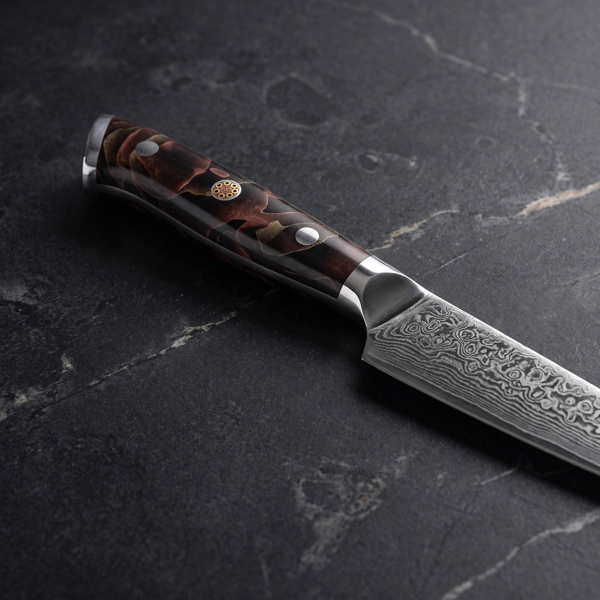 Tsubame 8-Piece Steak Knife Set, Burgundy Burl