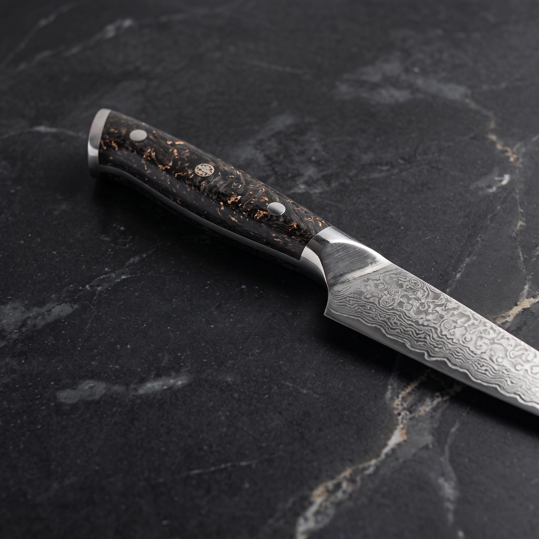 Tsubame Steak Knife, Gold Fleck Carbon