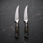 Tsubame 2-Piece Steak Knife Set, Gold Fleck Carbon