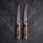 Hane 2-Piece Steak Knife Set, Amber Burl