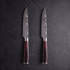 Homura 2-Piece Steak Knife Set, Crimson Pakkawood