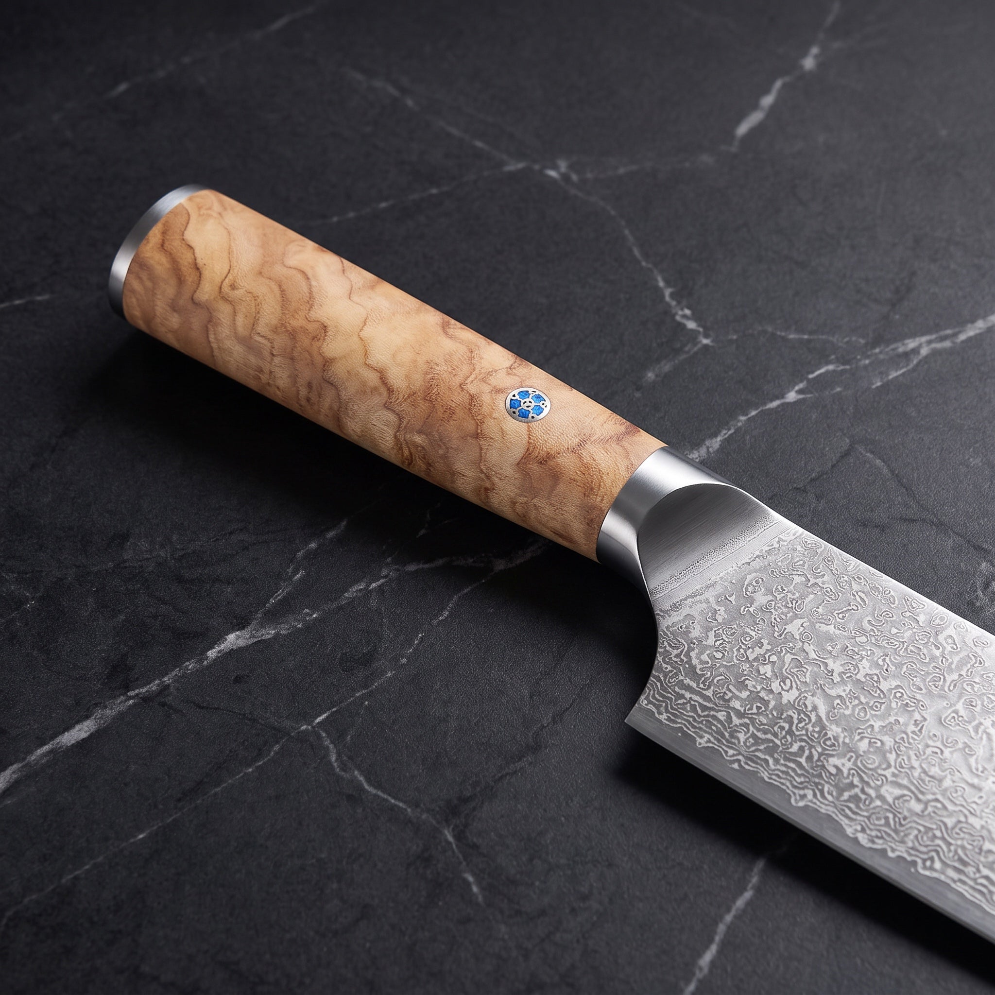 Isshin Nakiri Vegetable Knife - handle