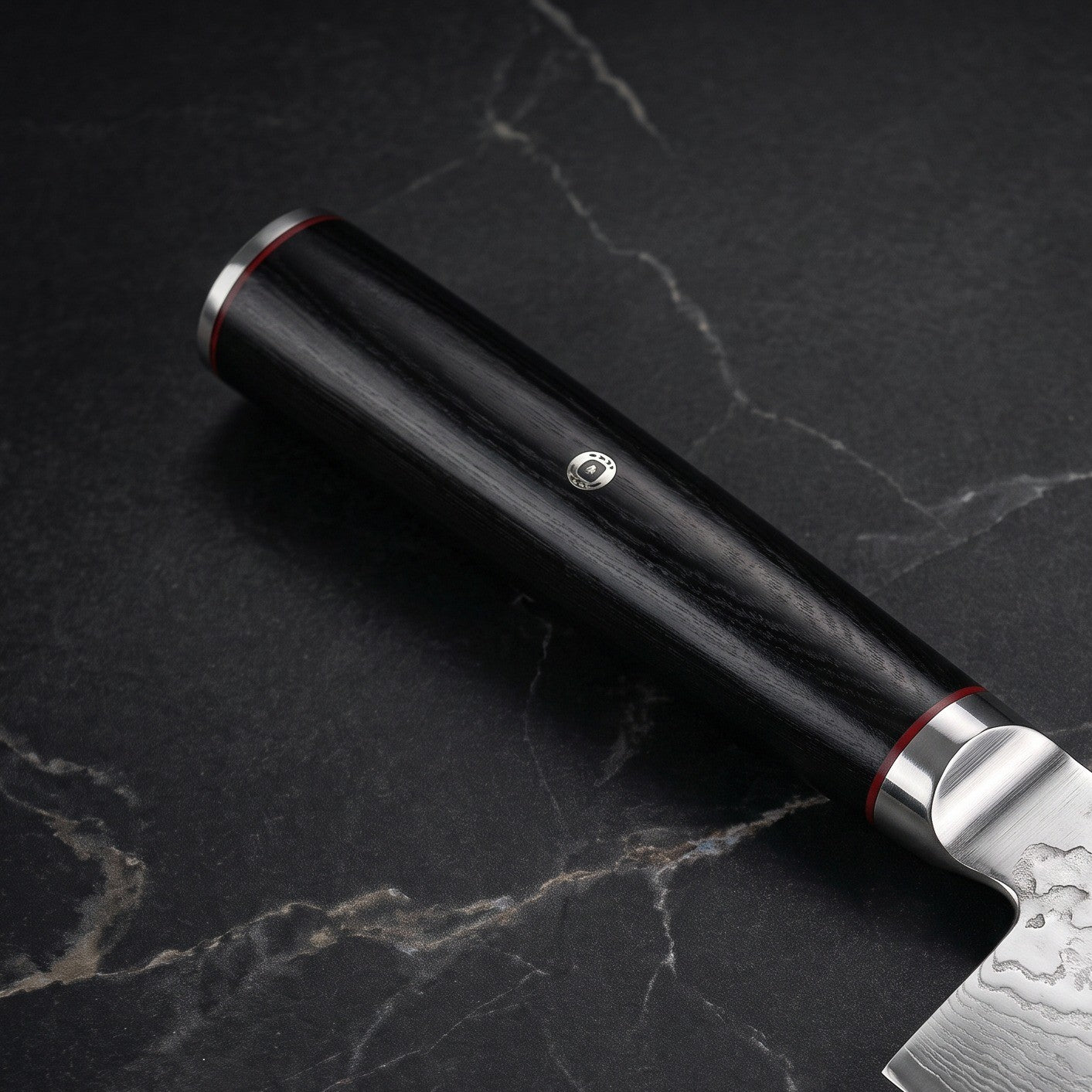 Kohaku Santoku All-Purpose Knife - handle