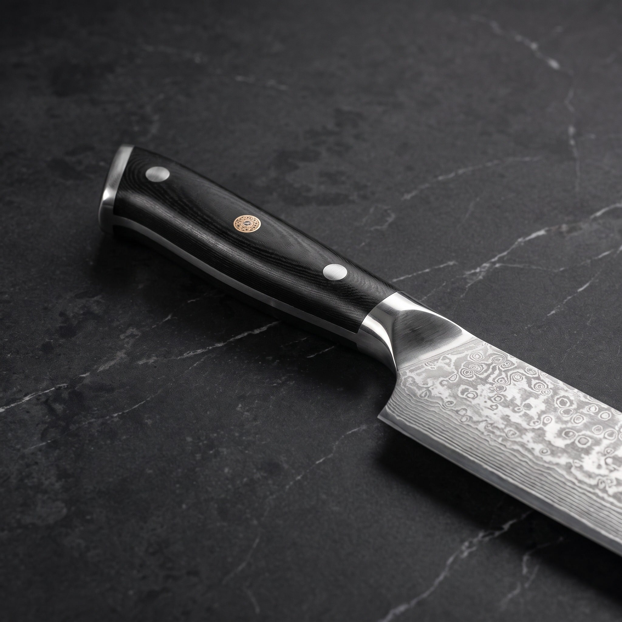 Kurenai Nakiri Vegetable Knife - handle