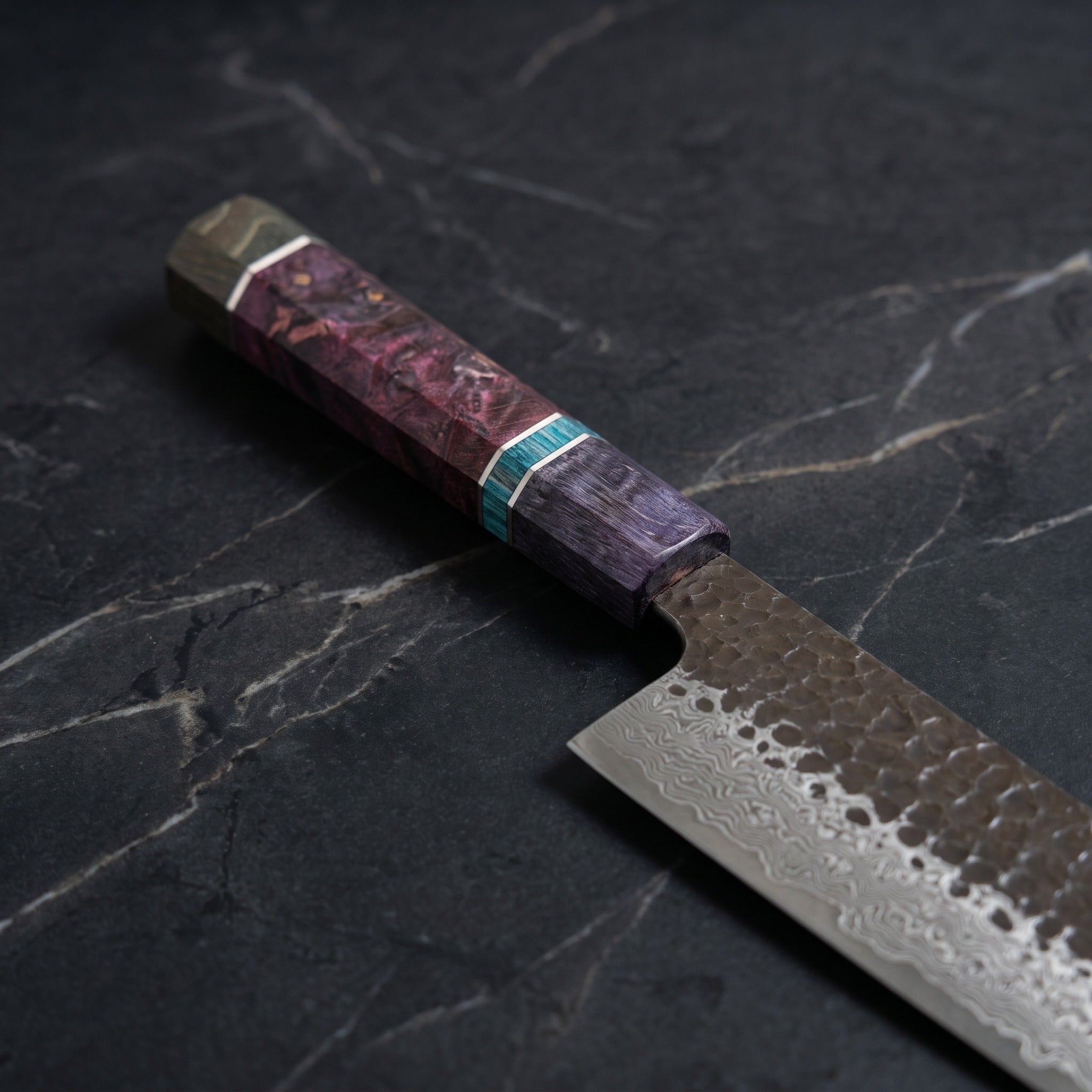 Yoake Santoku All-Purpose Knife - handle