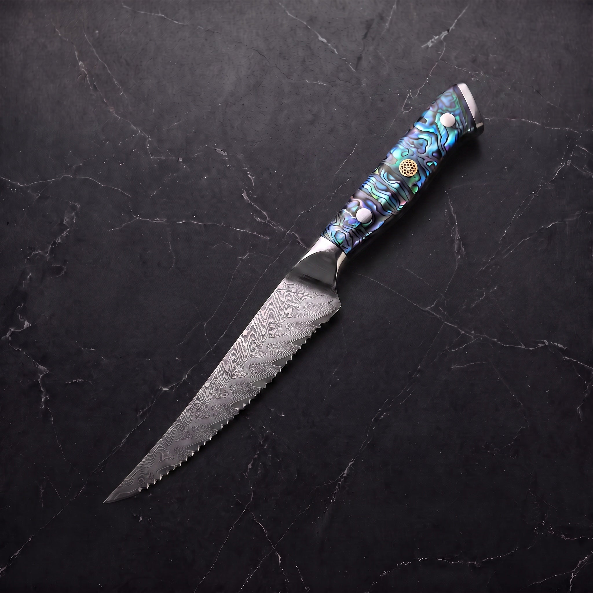 Yakou 2-Piece Steak Knife Set, Green Abalone