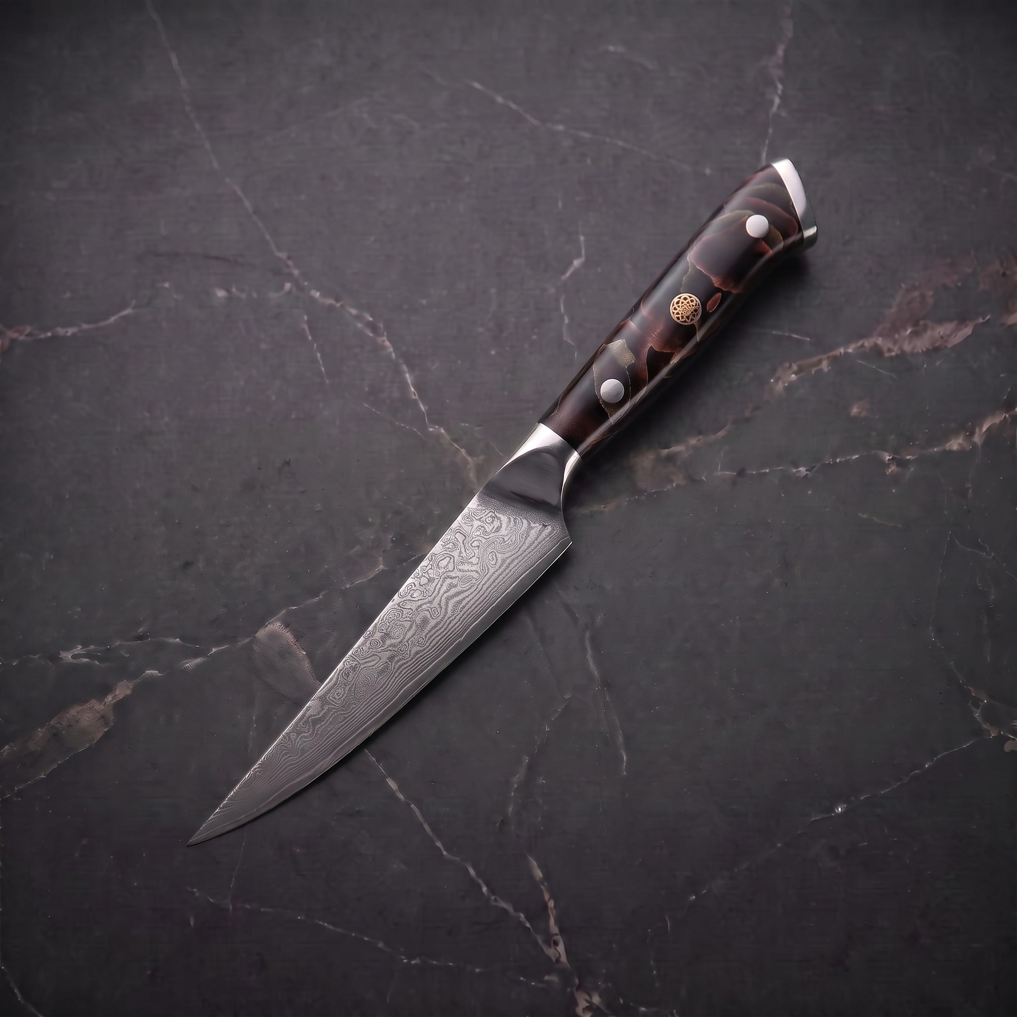 Tsubame 8-Piece Steak Knife Set, Burgundy Burl
