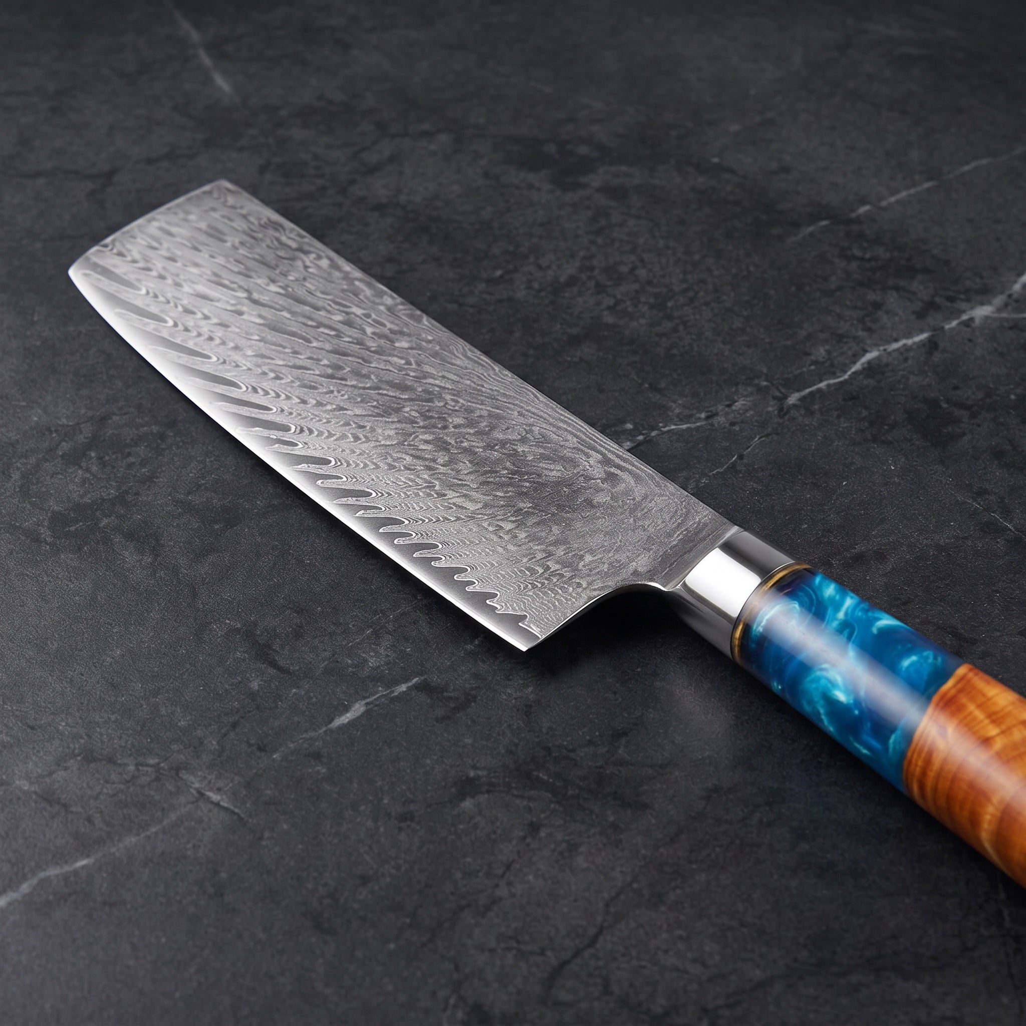 Amagiri Nakiri Vegetable Knife - macro