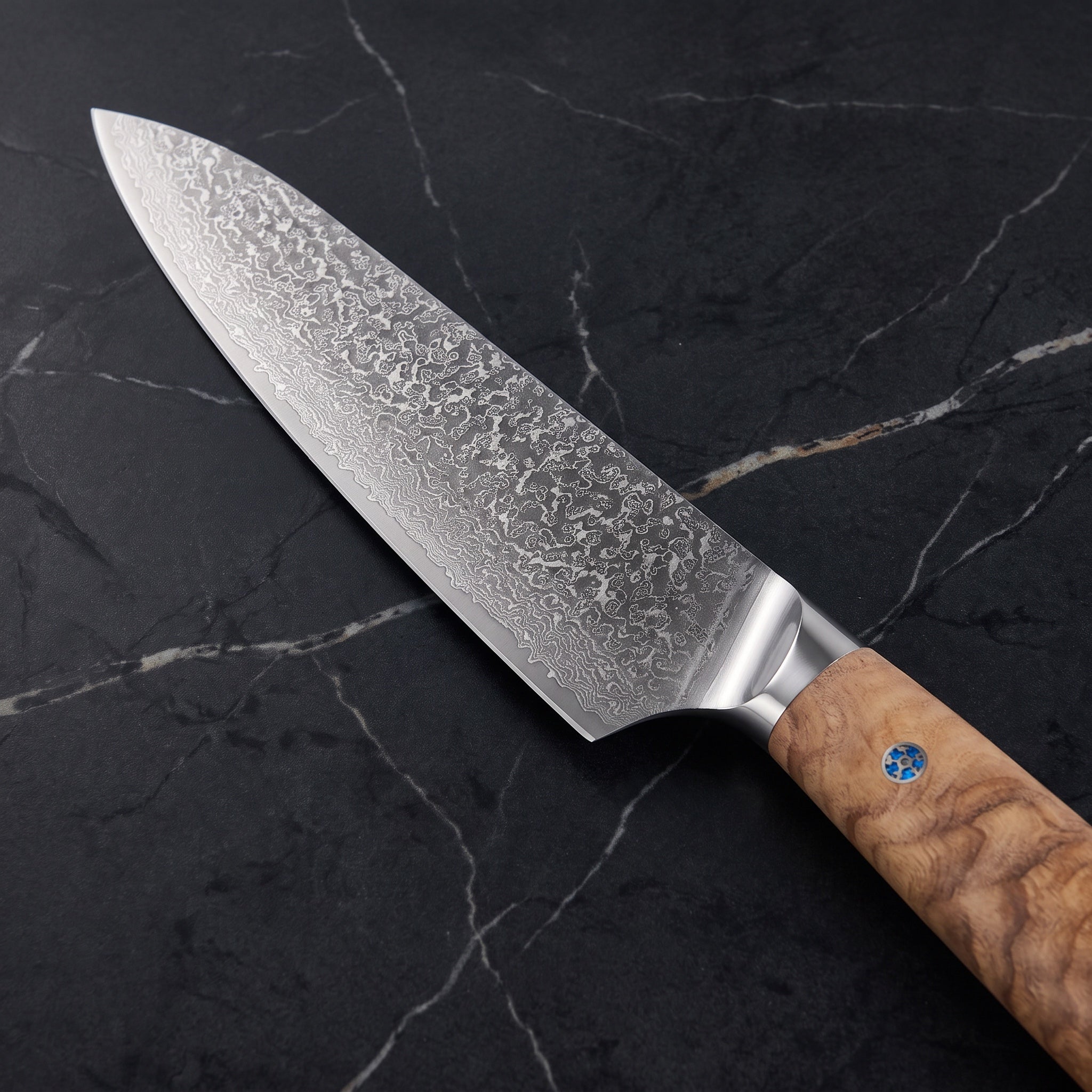 Isshin Gyuto Chef Knife - macro