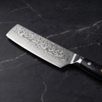 Kurenai Nakiri Vegetable Knife - macro