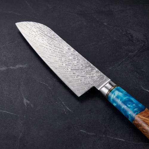 Amagiri Santoku All-Purpose Knife - macro