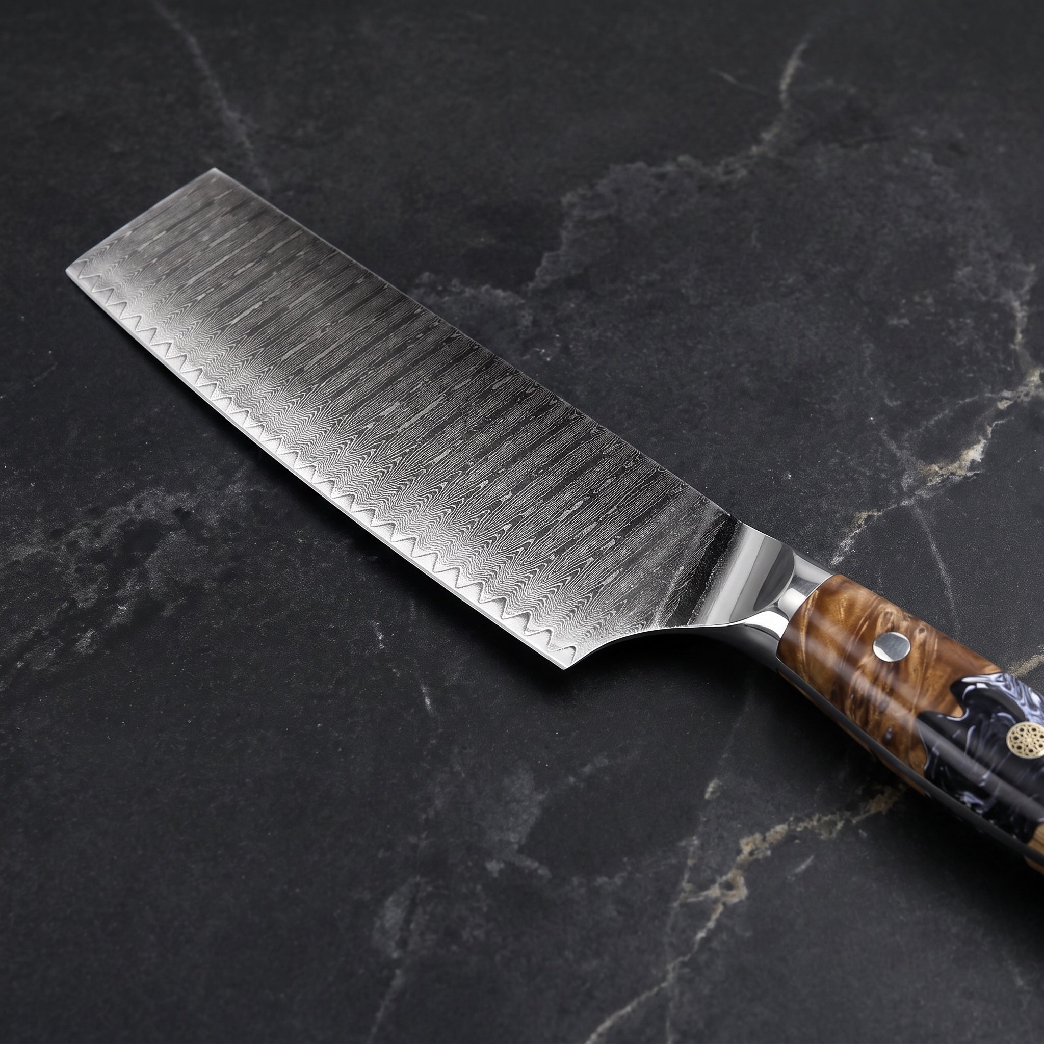 Seiryu Nakiri Vegetable Knife - macro