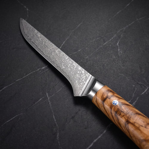 Isshin Honesuki Boning Knife - macro