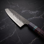 Yoake Santoku All-Purpose Knife - macro