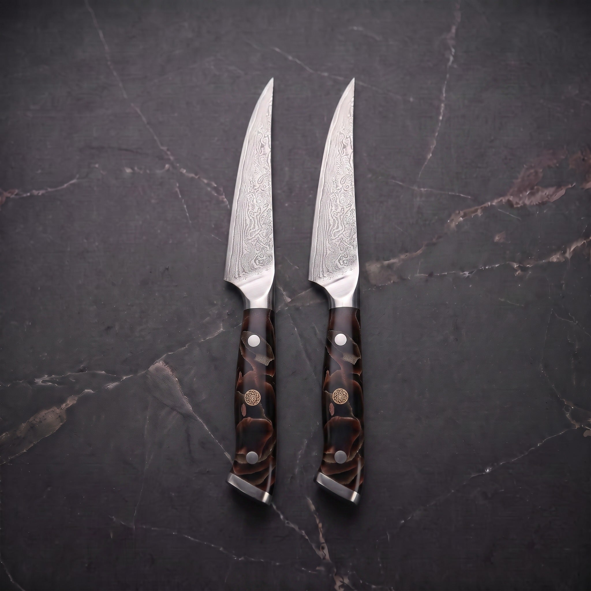 Tsubame 2-Piece Steak Knife Set, Burgundy Burl
