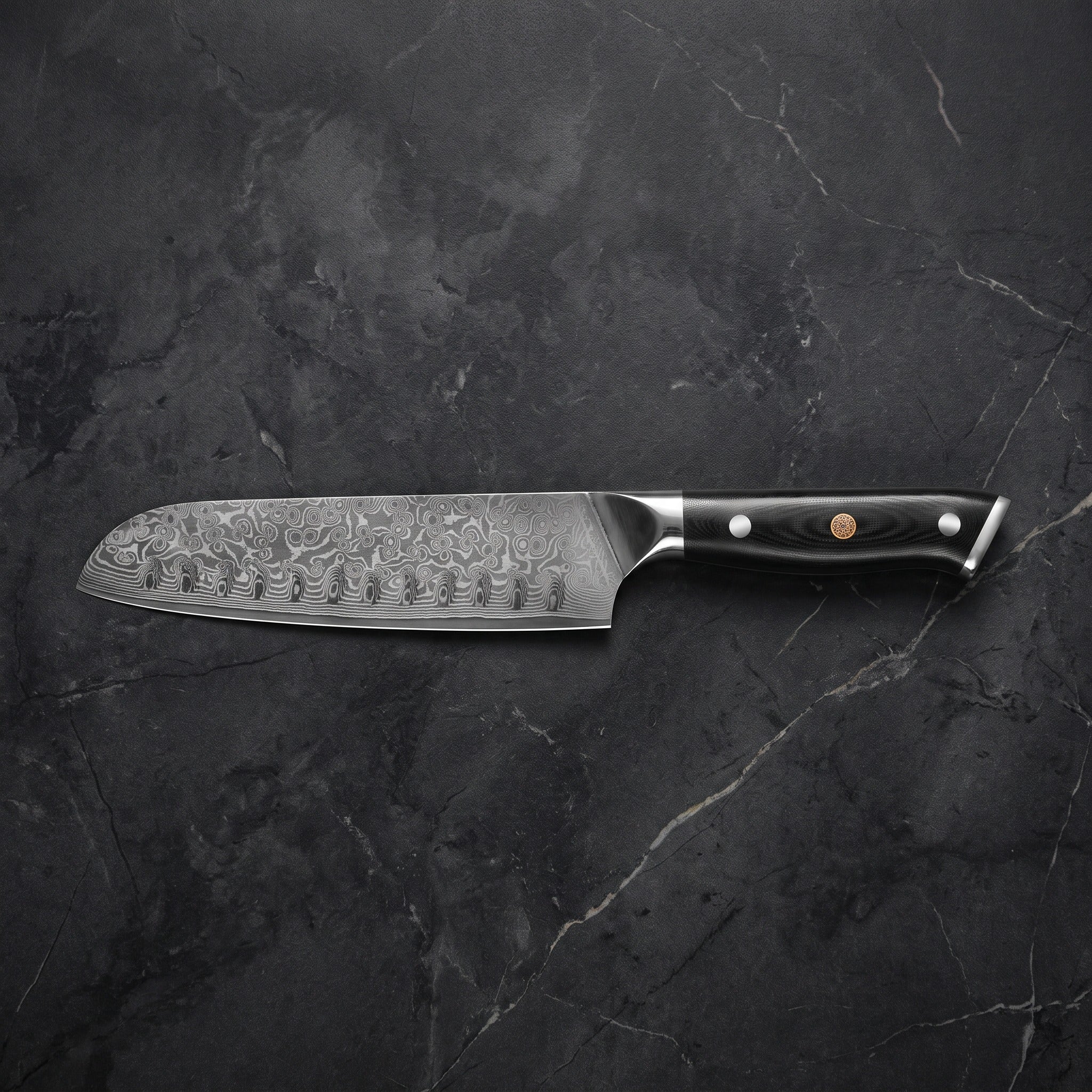 Kurenai Santoku All-Purpose Knife - side