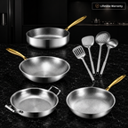 Family Feast Pro Bundle – 4 Pans + Utensils
