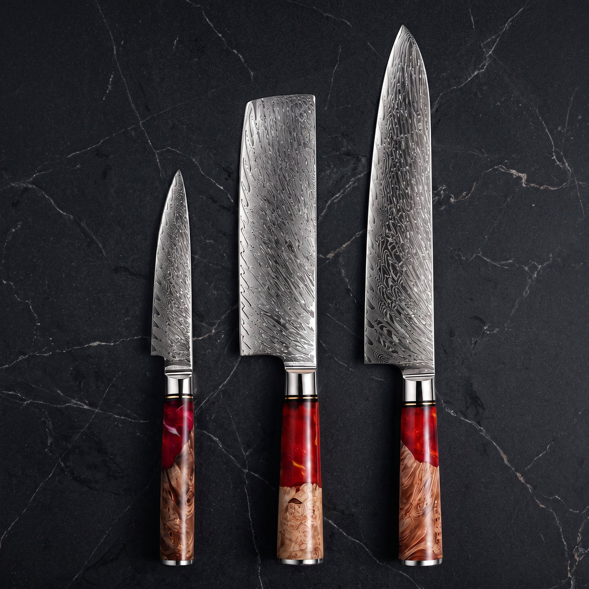 Akaneha Knife Trio (Gyuto, Nakiri & Petty)