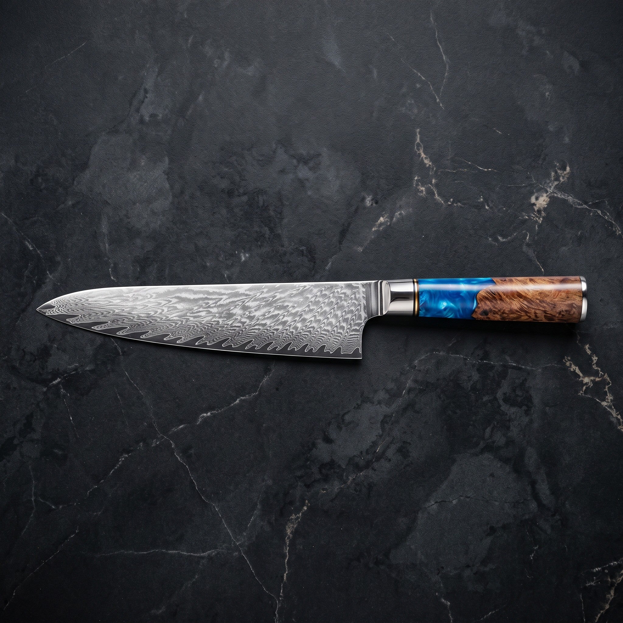 Amagiri Gyuto Chef Knife – on the board