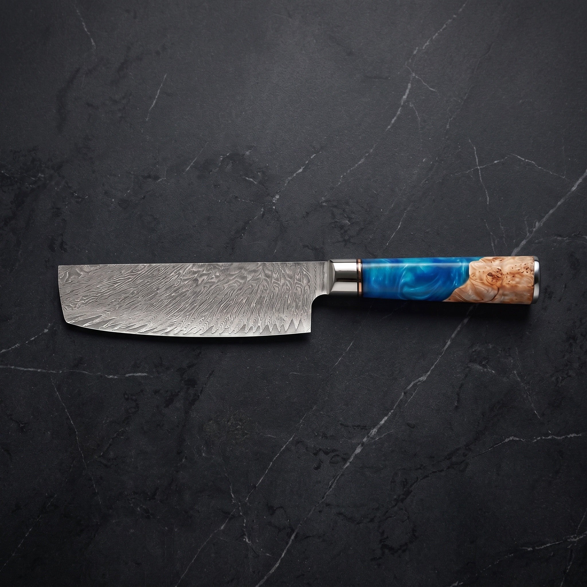 Amagiri Nakiri Vegetable Knife – on the board