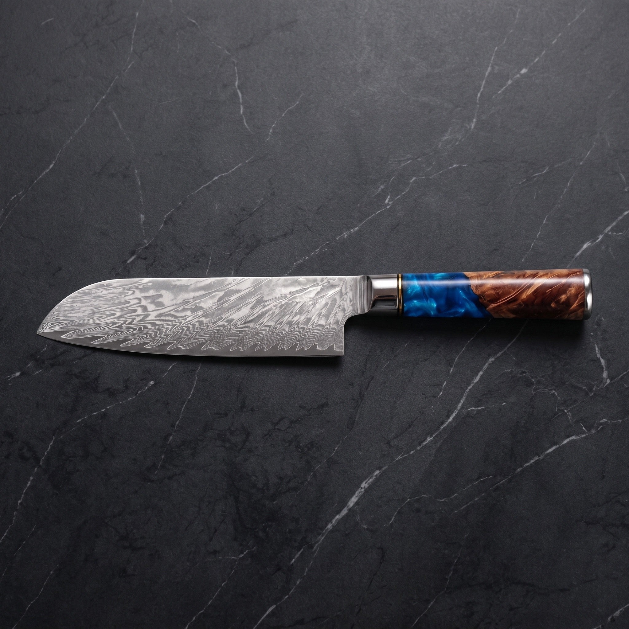 Amagiri Santoku All-Purpose Knife – on the board